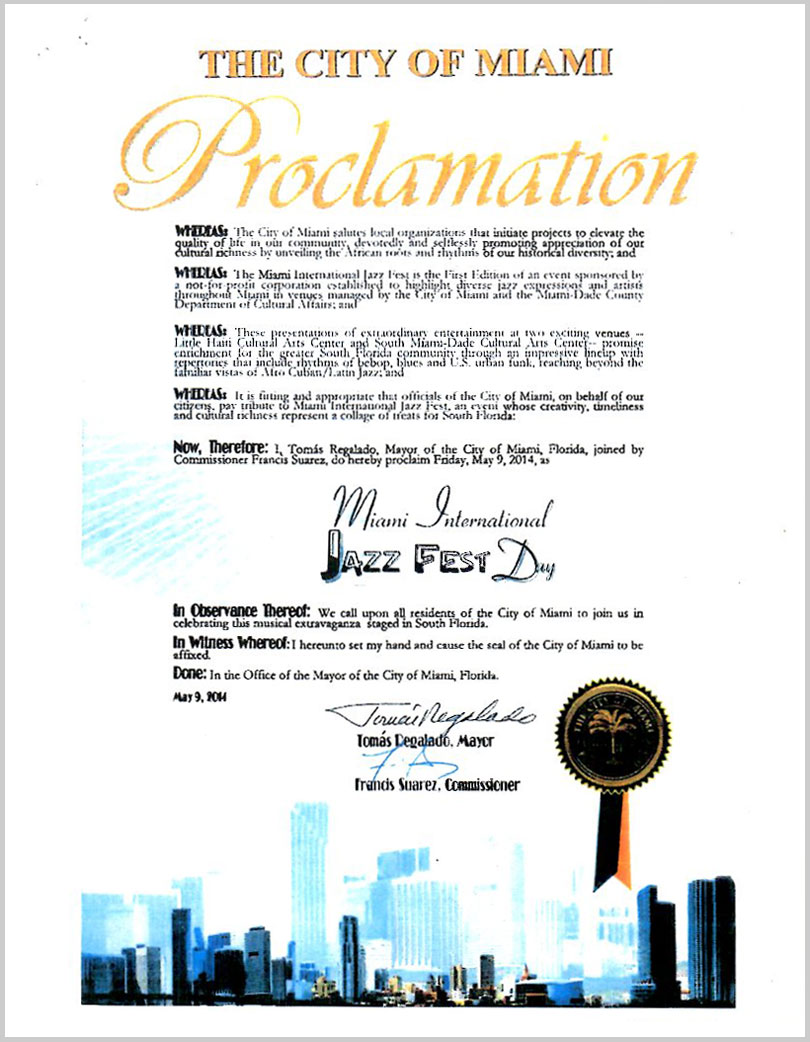 city of Miami proclamation